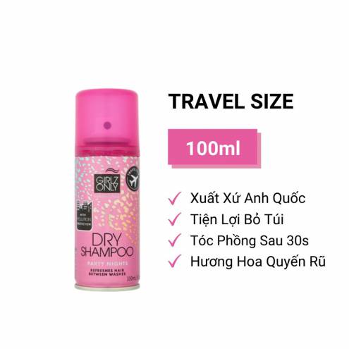 Dầu Gội Khô Girlz Only Dry Shampoo 100ml (Size nhỏ)