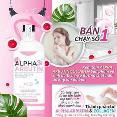 Sữa Tắm Trắng Da Alpha Arbutin 3 Plus+ Collagen Bath Cream