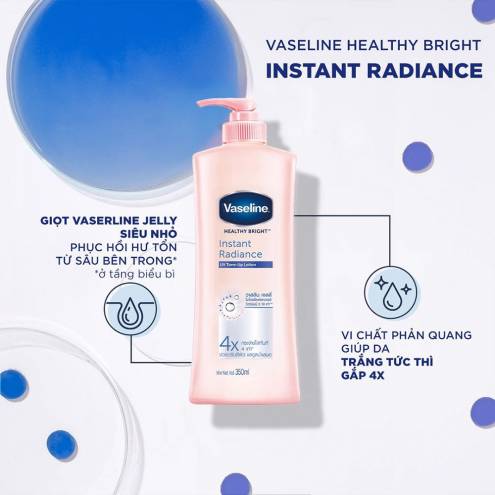 Dưỡng Thể Vaseline Healthy Bright Instant Radiance 4X