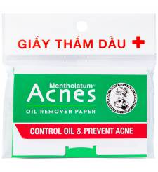 Giấy thấm dầu Acnes Oil Remover Paper giúp kiểm soát nhờn, ngăn ngừa mụn (100 tờ)