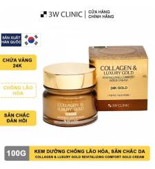 Kem Dưỡng Chống Lão Hóa, Săn Chắc Da 3W Clinic Collagen & Luxury Gold Revitalizing Comfort Gold Cream 100g