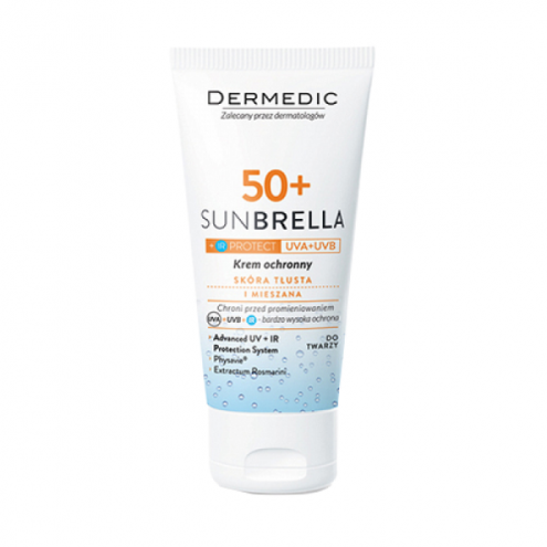 Kem chống nắng dành cho da dầu và mụn Dermedic SUNBRELLA Sun Protection Cream Oily and Combination Skin SPF 50+