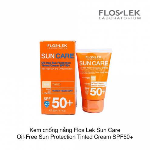 Kem Chống Nắng Bảo Vệ Da Floslek Oil Free Sun Protection Tinted Cream SPF50+ 50ml