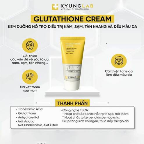 Kem Hỗ Trợ Chữa Nám, Sạm, Tàn Nhang Kyung Lab Glutathione Cream 50ml
