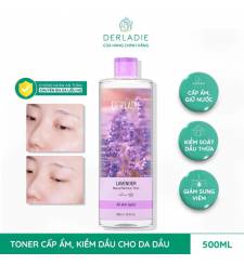 Nước Hoa Hồng Kháng Viêm, Trị Mụn Chiết Xuất Hoa Lavender Derladie Lavender Natural Moisture Toner 500ml 