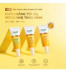 Kem Chống Nắng Kiềm Dầu Thoáng Mịn Simple Mattifying UV Fluid SPF50 PA++++ 40ml
