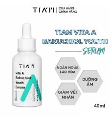 Serum Tiam Tinh Chất Dưỡng Ẩm, Giảm Vết Nhăn & Ngăn Ngừa Lão Hóa Tiam Vita A Bakuchiol Youth Serum 40ml