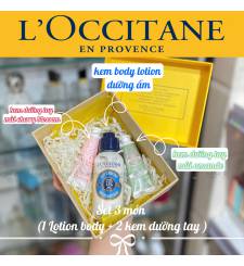 Set dưỡng L’Occitane mini 3 món ( 1 kem body + 2 kem tay)