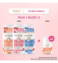 Combo Lăn Khử Mùi Purité 50ML + Tặng Lăn Khử Mùi Purité 20ML