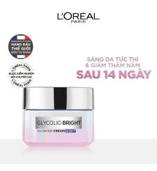 Kem Dưỡng LOreal Paris Sáng Mịn Mờ Thâm Nám Ban Đêm Glycolic-Bright Glowing Cream Night 50ml