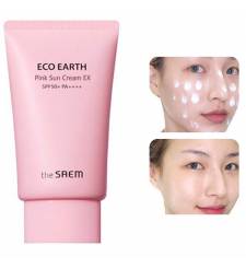 [New 2022] Kem Chống Nắng The Saem Eco Earth Power Pink Sun Cream SPF50+ PA++++ 50g