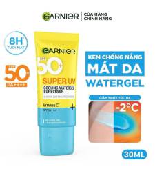 Kem Chống Nắng Garnier Tươi Mát Super UV Cooling Watergel Sunscreen SPF50+ PA++++ 30ml