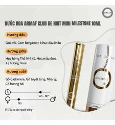 Nước hoa Armaf Club De Nuit Milestone 10ml ( dạng lăn)