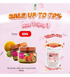 Gel Tẩy Tế Bào Chết Exclusive Cosmetic Scrub Anti Cellulite Cam Chanh Mơ (380g) - Tặng bột đậu đỏ 