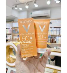 (Da Khô) Kem Chống Nắng Phổ Rộng Vichy Capital Soleil SPF50+ UVA/UVB Velvety Cream Protective Cream  