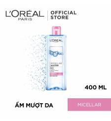 Nước Tẩy Trang Dưỡng Ẩm L’Oreal Micellar Water 3-in-1 Moisturizing (400ml)