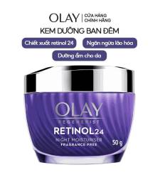 Kem Dưỡng Ẩm Olay Chiết Xuất Retinol24 Giúp Mờ Nếp Nhăn Ban Đêm Regenerist Retinol 24 Night Moisturiser 50g