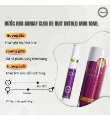 Nước hoa Armaf Club De Nuit Untold 10ml ( dạng lăn)