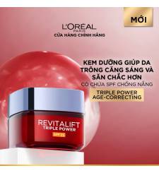 Kem Dưỡng Ban Ngày Giúp Sáng Da Căng Bóng & Ngăn Ngừa Lão Hoá L'Oreal Paris Revitalift Triple Power Age-Correcting Cream Day