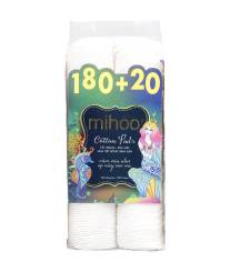 Bông Tẩy Trang Mihoo Bông Tròn Túi 200 Miếng Mermaid Cotton Pads