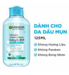 Nước Tẩy Trang Garnier Skin Naturals Micellar Cleansing Water Salicylic BHA 125Ml