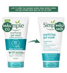 Gel Rửa Mặt Không Chứa Xà Phòng Kiềm Dầu, Ngừa Mụn Cho Da Nhạy Cảm Simple Purifying Gel Wash