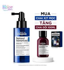 Tinh chất mọc tóc dày hơn L'Oréal Serioxyl Denser Hair - 90ml  (kèm gội cho tóc nhuộm 100ml)
