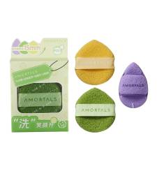 Combo 3 mút rửa mặt Amortals dạng giọt nước