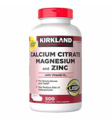 Viên Uống Kirkland Signature Calcium Citrate Magnesium And Zinc 500mg