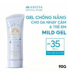 Kem chống nắng dạng gel dịu nhẹ cho da nhạy cảm và trẻ em Anessa Mineral UV sunscreen mild gel For Sensitive Skin & Babies SPF 35+ PA++++ 90g