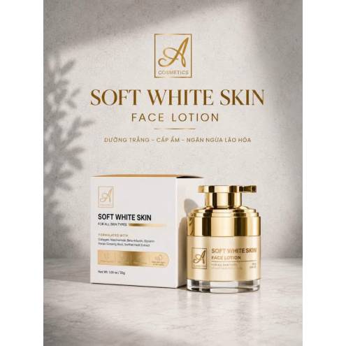 Kem Face Sữa Mịn -Soft White Skin Face Lotion A Cosmetics Dưỡng Sáng da , Cấp Ẩm Hiệu Quả