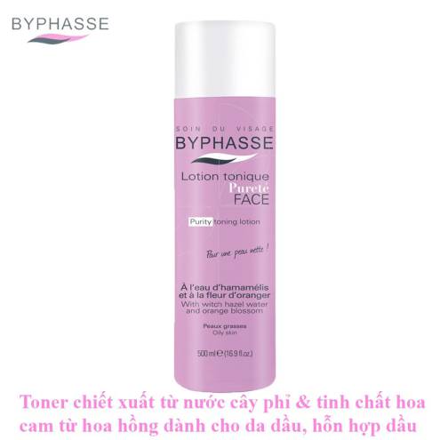 Nước Hoa Hồng Làm Sạch Ẩm Mịn Da Byphasse Lotion Tonique Douceur Face 500ml 