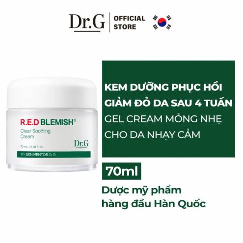 Kem Dưỡng Ẩm Làm Dịu Da, Phục Hồi Và Giảm Đỏ Da Dr.G R.E.D Blemish Clear Soothing Cream  