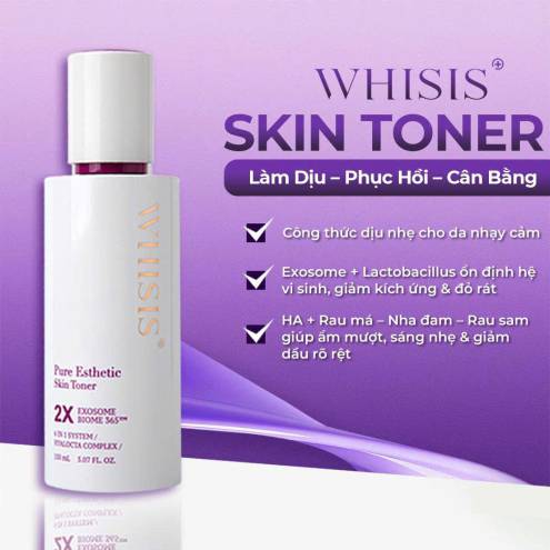Nước cân bằng da – làm sáng cấp ẩm sâu Whisis Pure Esthetic Skin Toner 150ml