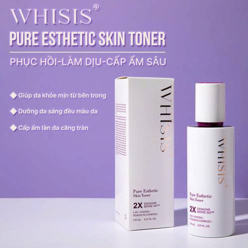 Nước cân bằng da – làm sáng cấp ẩm sâu Whisis Pure Esthetic Skin Toner 150ml