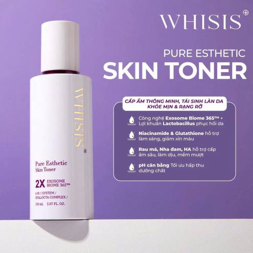 Nước cân bằng da – làm sáng cấp ẩm sâu Whisis Pure Esthetic Skin Toner 150ml