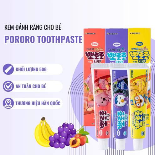 Kem đánh răng Pororo cho bé từ 3 tuối
