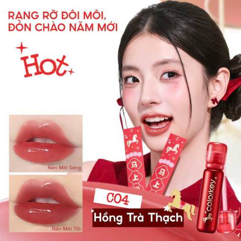 Son Bóng Colorkey Môi Căng Bóng, Dưỡng Ẩm Lasting Essence Lip Lacquer