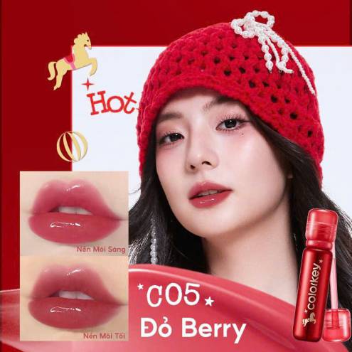 Son Bóng Colorkey Môi Căng Bóng, Dưỡng Ẩm Lasting Essence Lip Lacquer