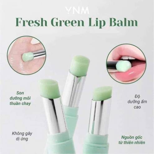 Son Dưỡng Thuần Chay Tự Nhiên Giảm Bong Tróc Môi YNM Fresh Green Lip Balm