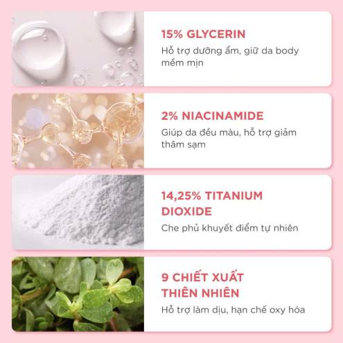 Kem Dưỡng Body Caryophy Glass Skin Hỗ Trợ Sáng Da, Nâng Tông 260g
