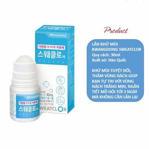 Lăn Khử Mùi Đặc Trị Hôi Nách, Tay & Chân Kwangdong Sweatclor 