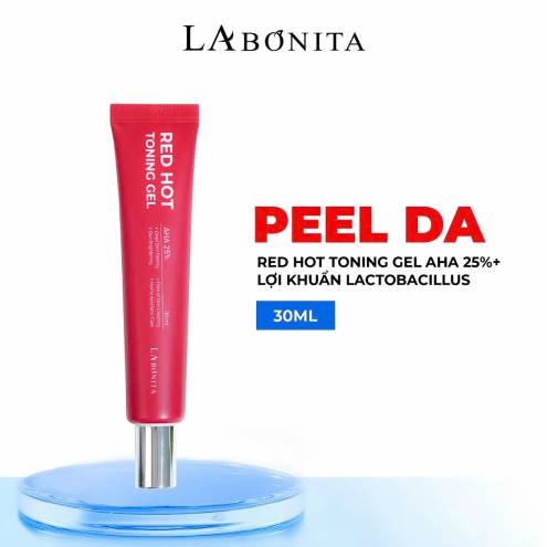 (Dạng Tuýp) Peel da Labonita Red Hot Toning Gel AHA 25%+Lợi khuẩn Lactobacillus 30ml