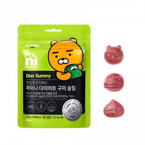 Kẹo Dẻo Giảm Cân Vị Táo Xanh Myni Selfcare Diet Gummy Ildong 