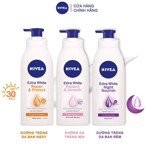 Sữa Dưỡng Thể Làm Sáng & Săn Chắc Da Nivea Extra White Body Lotion