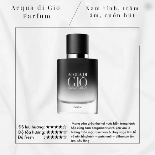  Nước Hoa Acqua Di Giò Armani Parfum 15ml