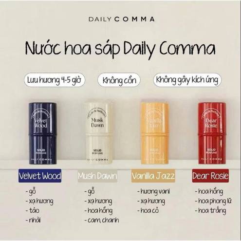 Nước Hoa Dạng Sáp Daily Comma Perfume 4.7g