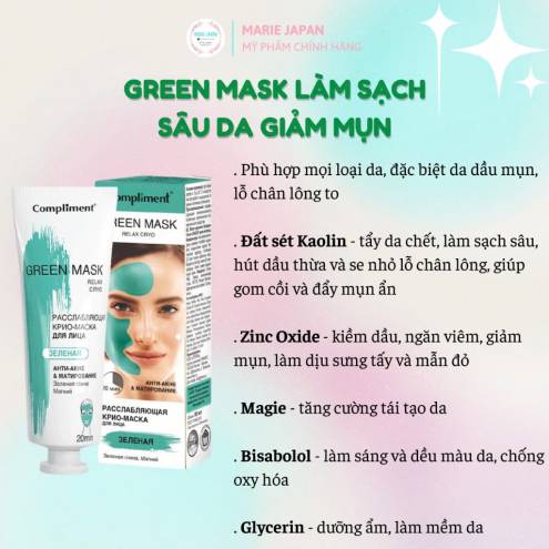 Mặt Nạ Đất Sét Compliment Detox Da 80ml