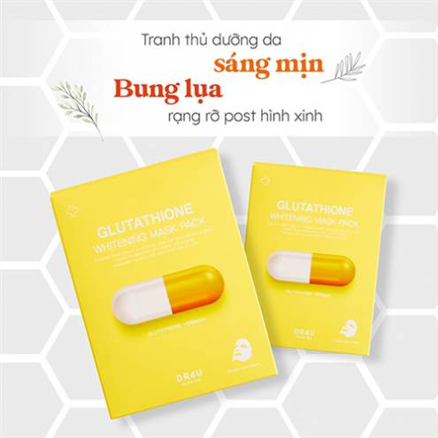 Mặt Nạ Dr4U Retinol & Glutathione cấp ẩm phục hồi dưỡng trắng Hydrating Mask Pack & Whitening Mask Pack