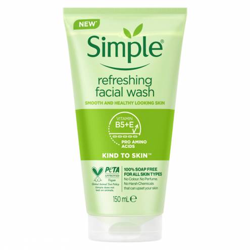 Sữa Rửa Mặt Dạng Gel Dịu Nhẹ Simple Kind To Skin Refreshing Facial Wash 150ml